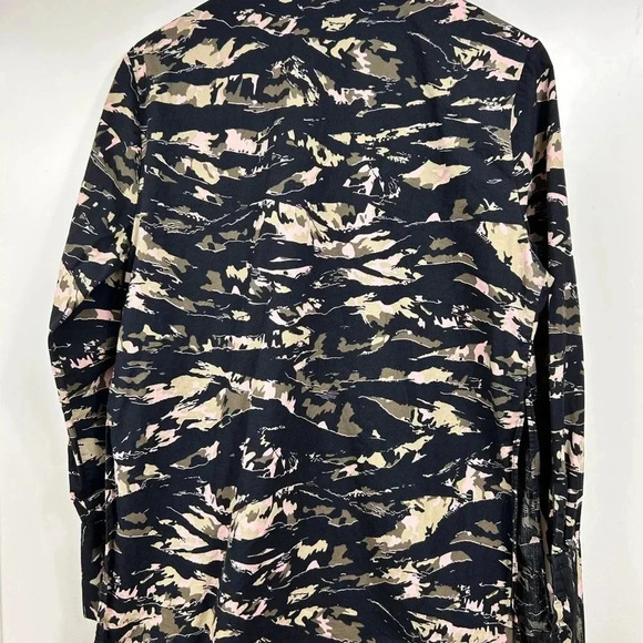 TopShop long sleeve button up blouse, 6, Pink Camo, Oversized Streetwear Grunge - Picture 8 of 10